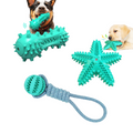 3-Pack Squeaky Toothbrush & Cotton Rope Ball Dog Toys
