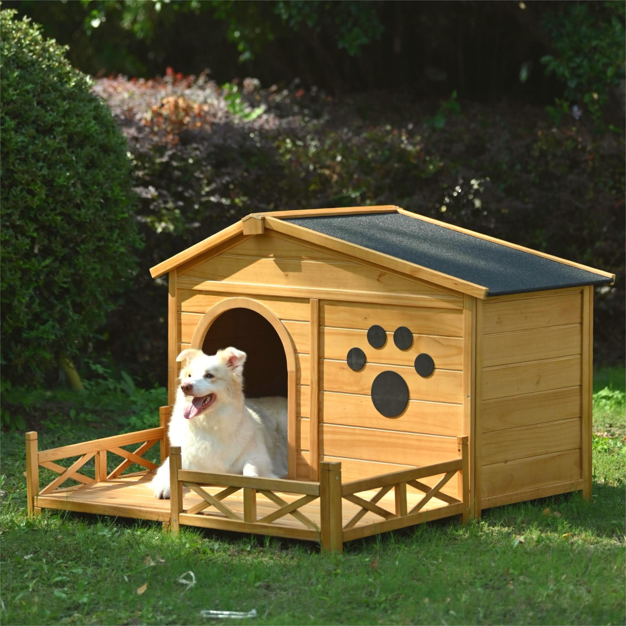 48" Outdoor Wooden Dog House with Porch